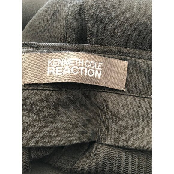 NWT Kenneth Cole Reaction Mens Size 34x32 Vertical Texture Black Dress Pants - Picture 7 of 8